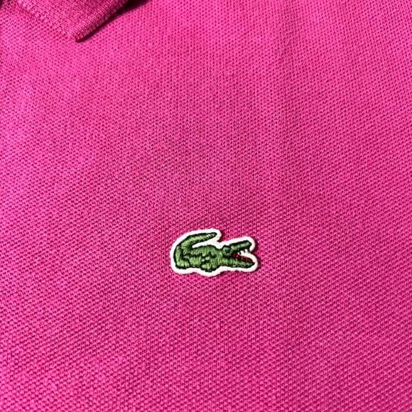 Lacoste Women's Polo Shirt Short Sleeve Size Medium Color Fuscia Pink - Picture 2 of 6